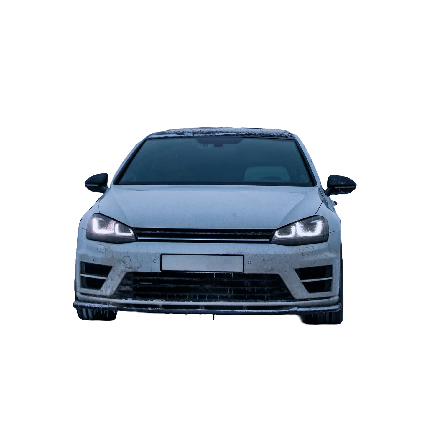 FS01.022 - Frontsplitter passend für VW Golf MK 7 R 2013-2016 Version 2 mit ABE TÜV Hochglanz Schwarz