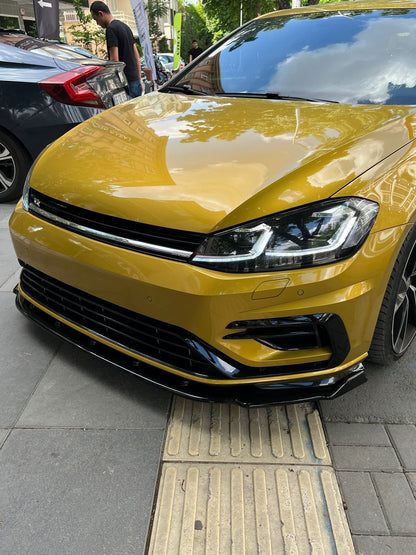 FS01.024 - Frontsplitter passend für VW Golf MK 7.5 R 2017-2020 mit ABE TÜV Hochglanz Schwarz