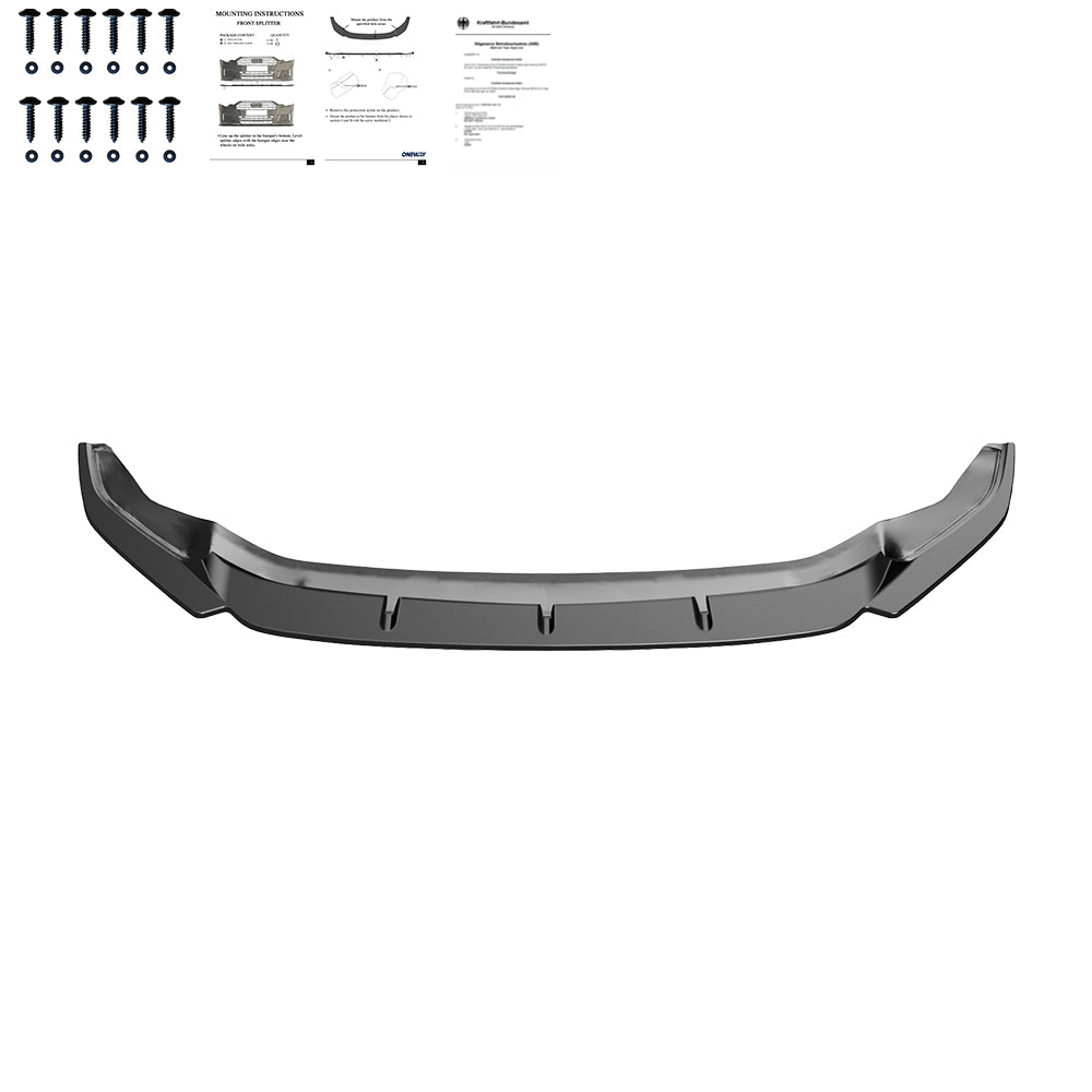 Frontsplitter passend für VW Golf MK 7.5 R 2017-2020 Version 3 mit ABE TÜV Hochglanz Schwarz