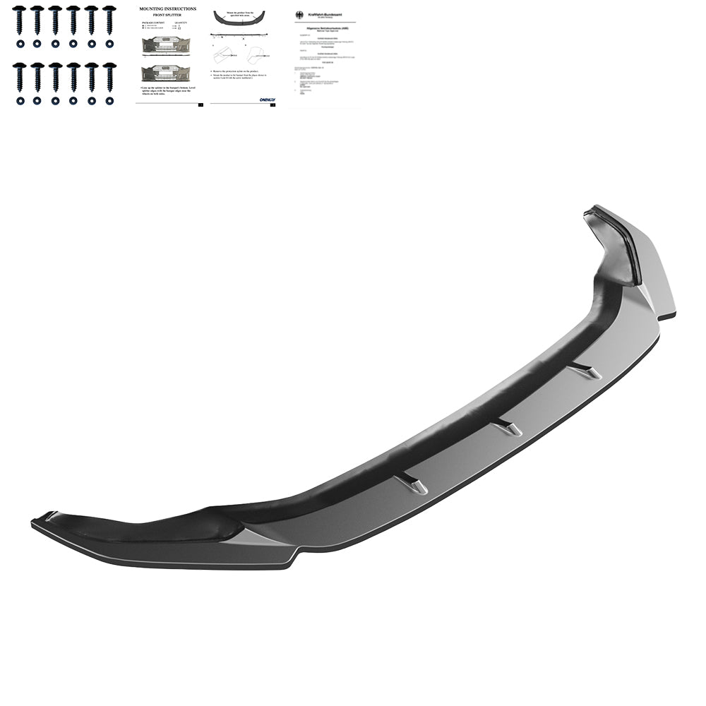 Frontsplitter passend für VW Golf MK 7.5 R 2017-2020 Version 3 mit ABE TÜV Hochglanz Schwarz