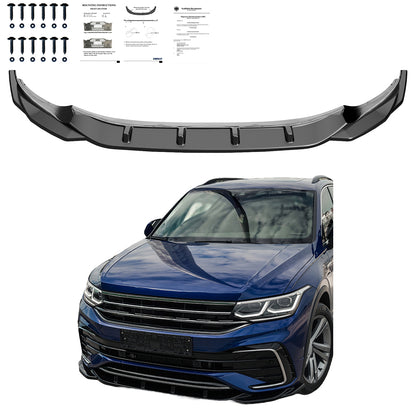 Frontsplitter passend für VW Tiguan MK2 R/R-Line Facelift 2020+ mit ABE TÜV Hochglanz Schwarz