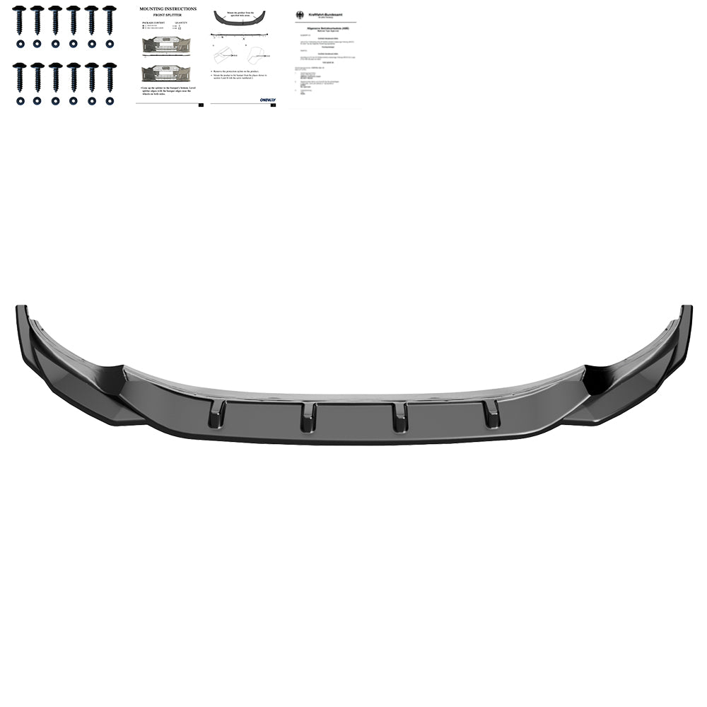 Frontsplitter passend für VW Tiguan MK2 R/R-Line Facelift 2020+ mit ABE TÜV Hochglanz Schwarz
