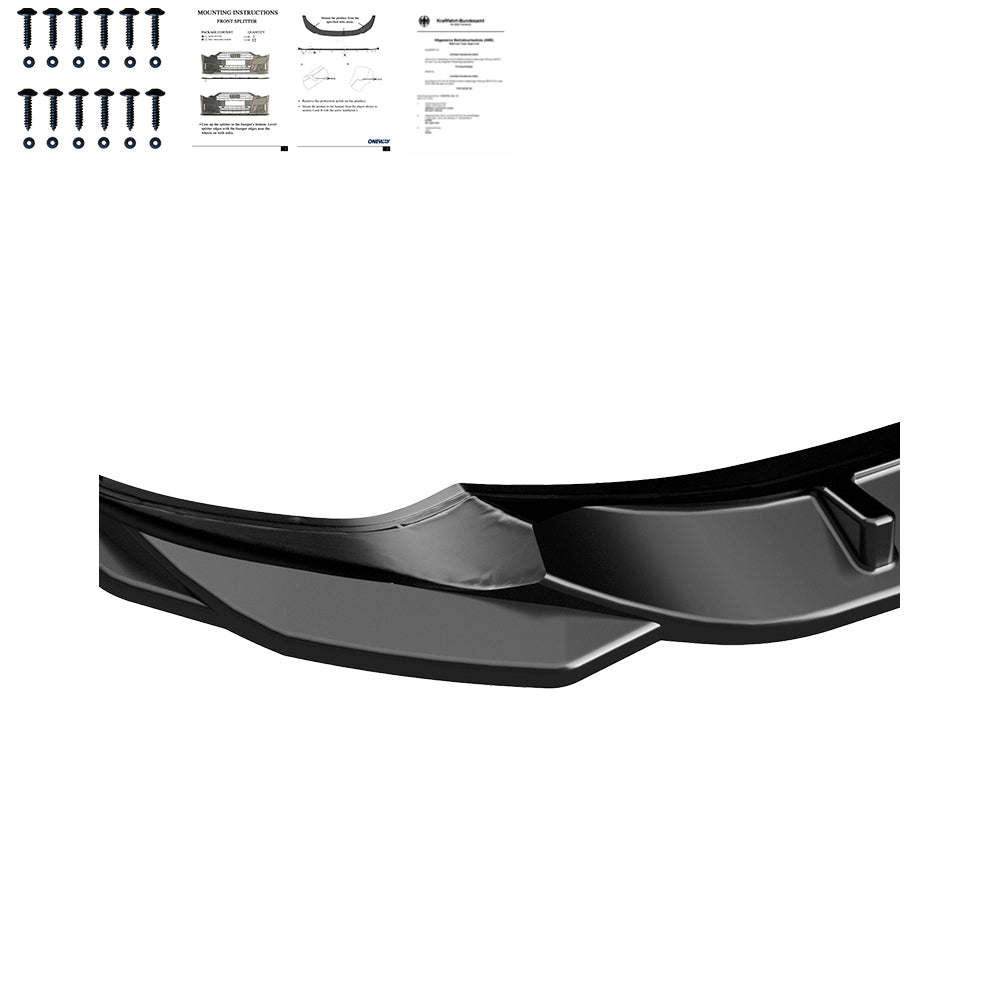 Frontsplitter passend für VW Tiguan MK2 R/R-Line Facelift 2020+ mit ABE TÜV Hochglanz Schwarz