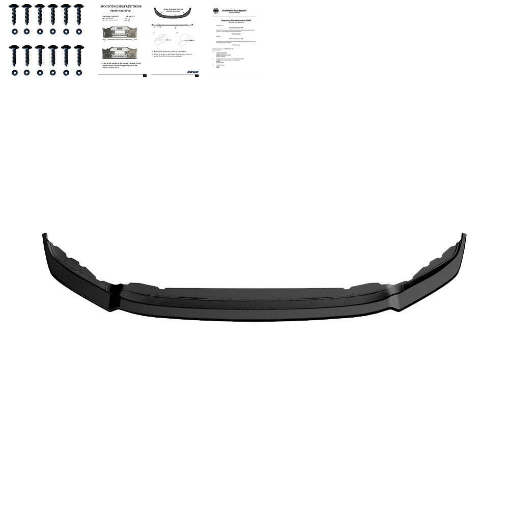 Frontsplitter passend für VW Tiguan MK2 R-Line 2015-2020 mit ABE TÜV Hochglanz Schwarz
