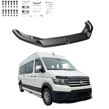 Frontsplitter passend für VW Crafter MK2 2017+ / MAN TGE MK1 Prefacelift 2017+ Version 2 mit ABE TÜV Hochglanz Schwarz