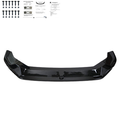Frontsplitter passend für VW Crafter MK2 2017+ / MAN TGE MK1 Prefacelift 2017+ Version 2 mit ABE TÜV Hochglanz Schwarz
