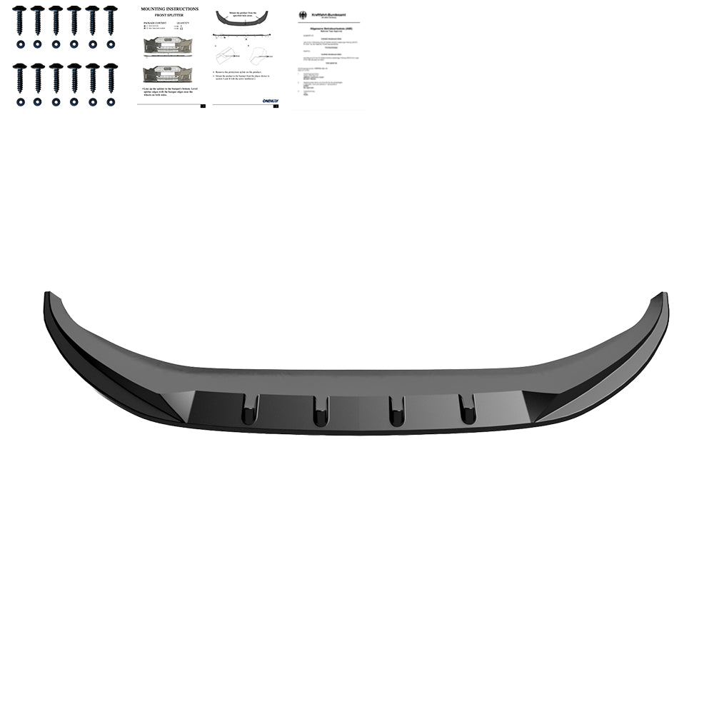 FS01.001 - Frontsplitter passend für VW Caddy MK5 2021+ Version 2 mit ABE TÜV Hochglanz Schwarz