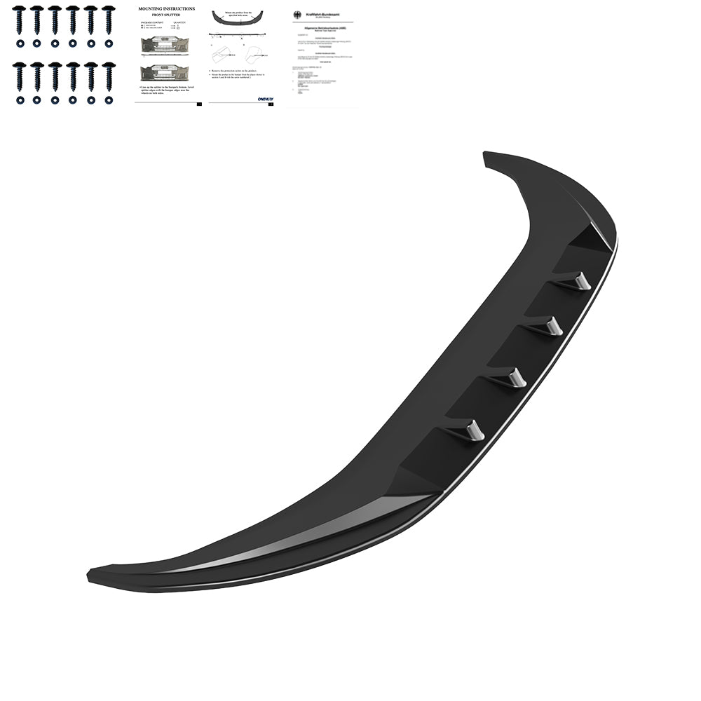 FS01.001 - Frontsplitter passend für VW Caddy MK5 2021+ Version 2 mit ABE TÜV Hochglanz Schwarz