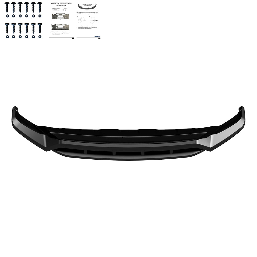 FS01.175 - Frontsplitter passend für VW Touareg R-Line Mk3 Facelift 2024+ Hochglanz Schwarz