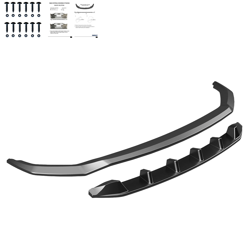 Frontsplitter passend für VW Volkswagen Transporter T7 2024+ v5 Hochglanz Schwarz