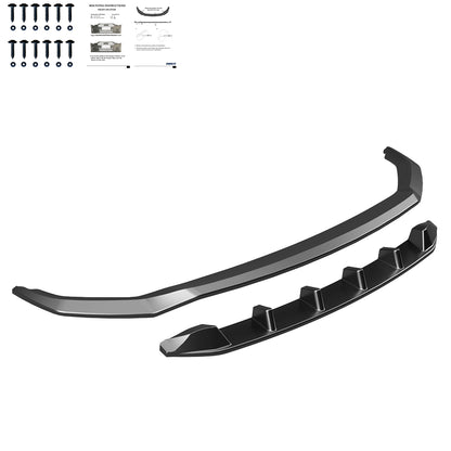 Frontsplitter passend für VW Volkswagen Transporter T7 2024+ v5 Hochglanz Schwarz