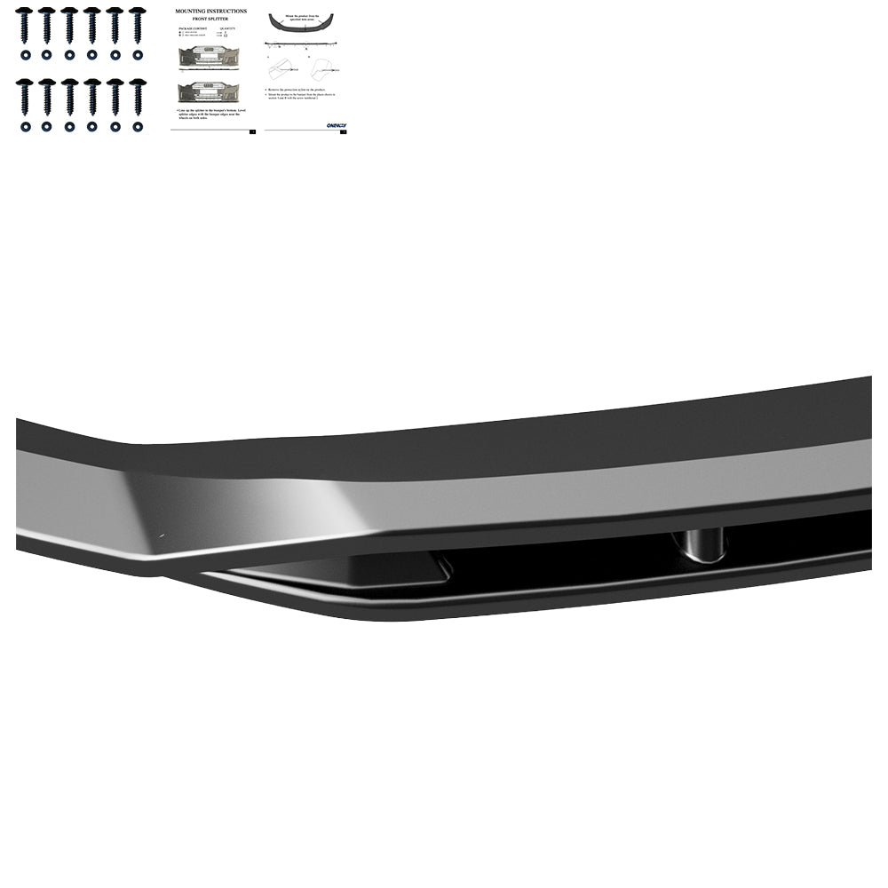 Frontsplitter passend für VW Volkswagen Transporter T7 2024+ v5 Hochglanz Schwarz