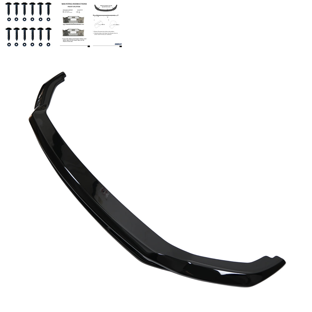Frontsplitter passend für VW Volkswagen Transporter T7 2024+ v5 Hochglanz Schwarz