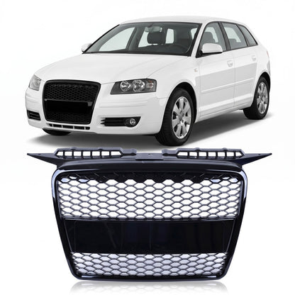 Sportgrill Hochglanz Schwarz passend für Audi A3 8P Sportback 2005-2008