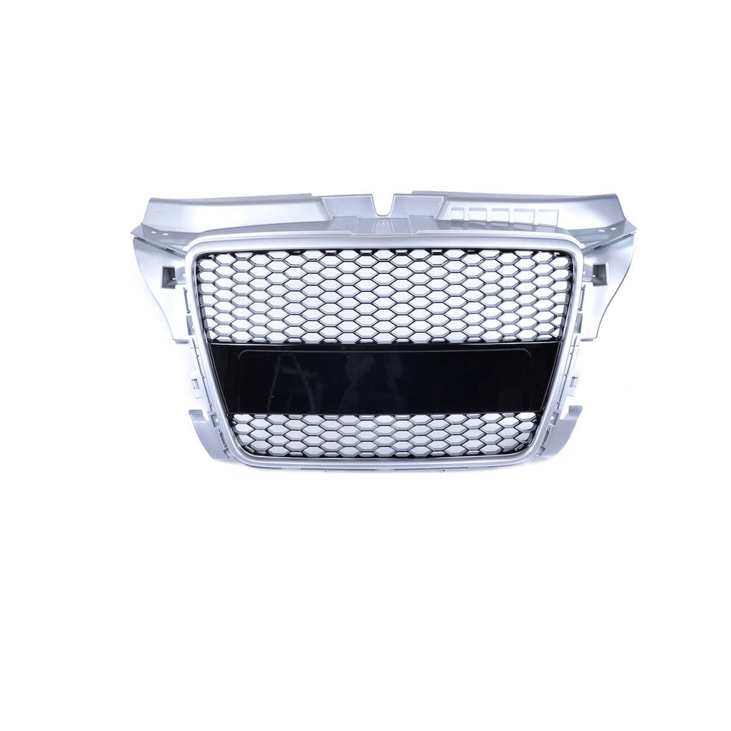Sport Kühlergrill Silber Glanz Schwarz für AUDI A3 8P Facelift 2008-2012