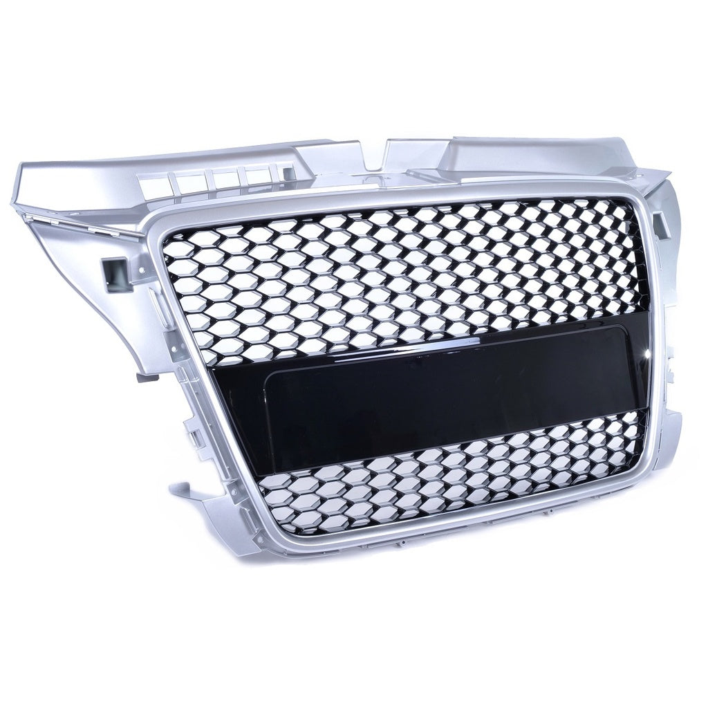 Sport Kühlergrill Silber Glanz Schwarz für AUDI A3 8P Facelift 2008-2012