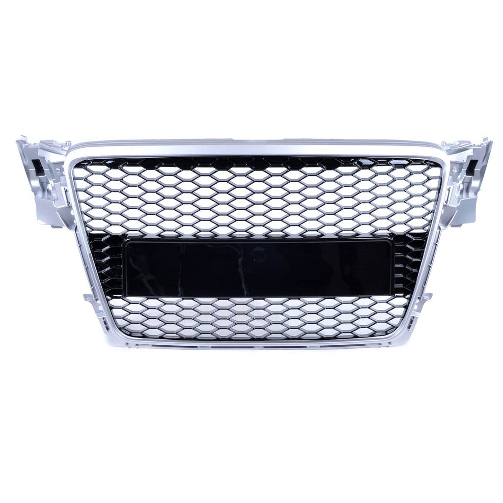 Sport Kühlergrill Silber Glanzschwarz für AUDI A4 B8 Limousine Avant 2008-2012