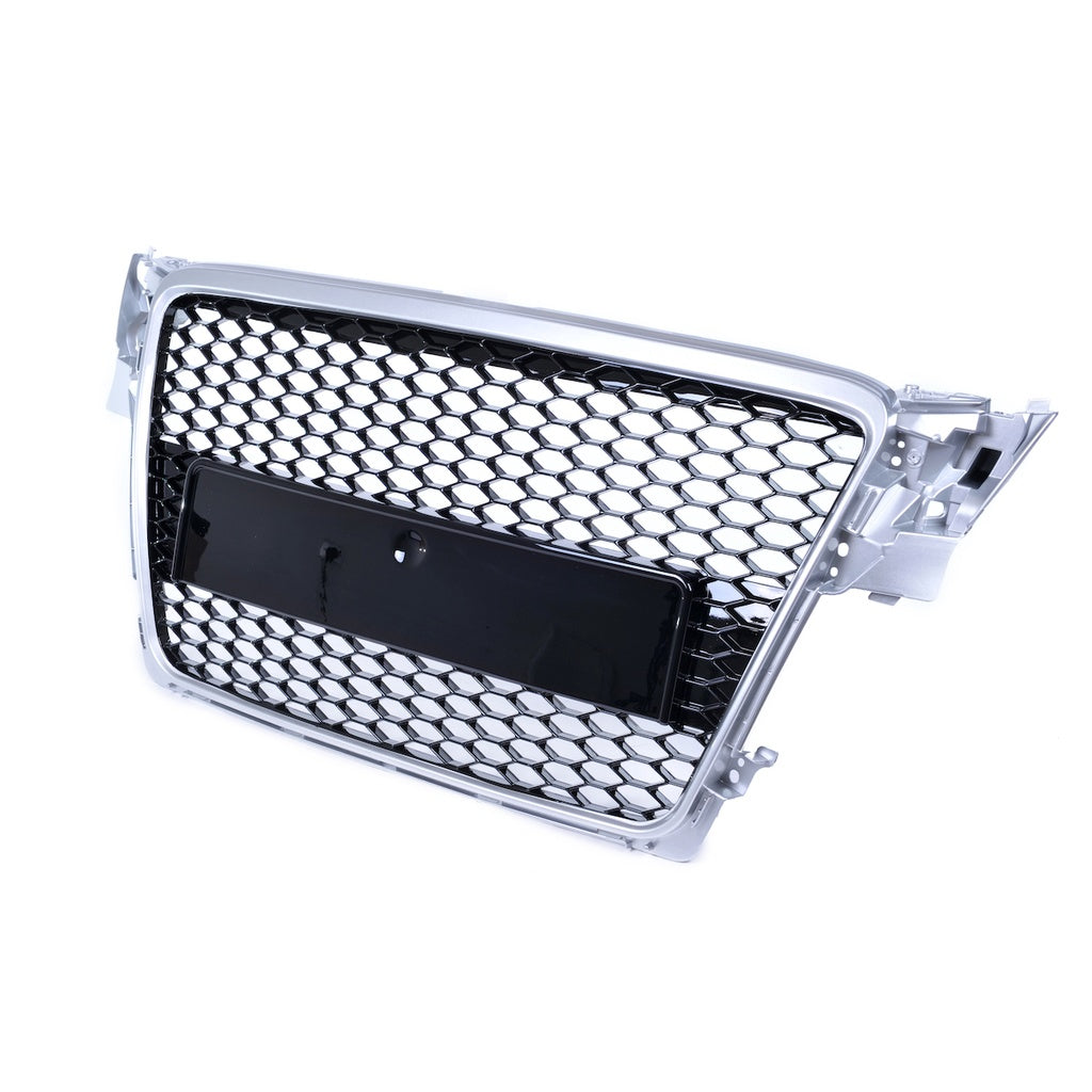 Sport Kühlergrill Silber Glanzschwarz für AUDI A4 B8 Limousine Avant 2008-2012