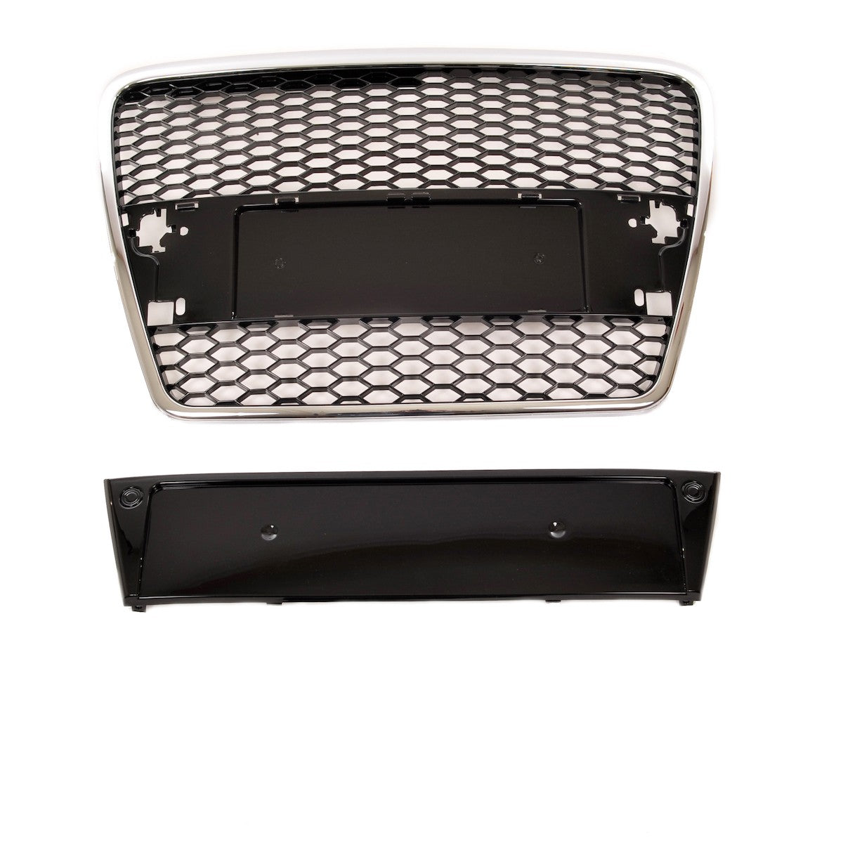 Sportgrill Chrom & Hochglanz Schwarz passend für Audi A6 C6 4F 2004-2008