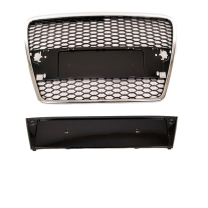 Sportgrill Chrom & Hochglanz Schwarz passend für Audi A6 C6 4F 2004-2008