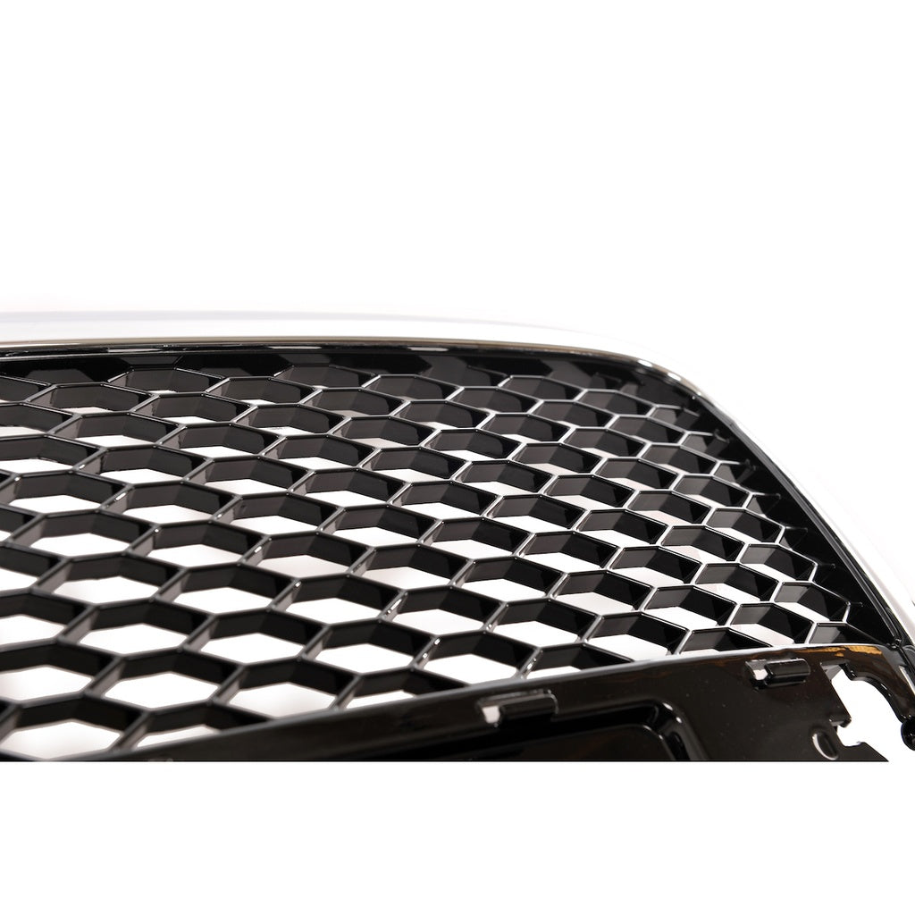 Sport Kühlergrill Chrom Glänzend Schwarz für AUDI A6 C6 Limousine Avant 2004-2008 RS Style