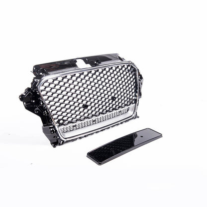 Sportgrill Chrom & Hochglanz Schwarz passend für Audi A3 8V 2012-2016
