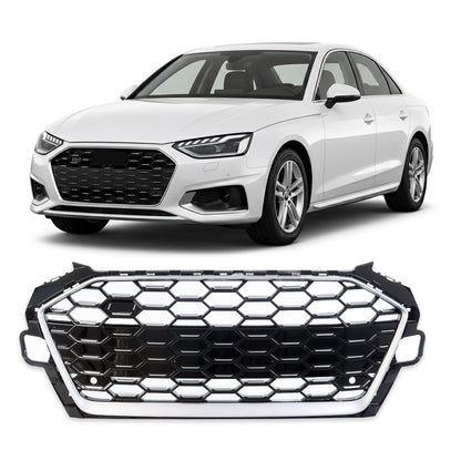 Kühlergrill Silber passend für Audi A4 B9 8W Facelift 2020-2024