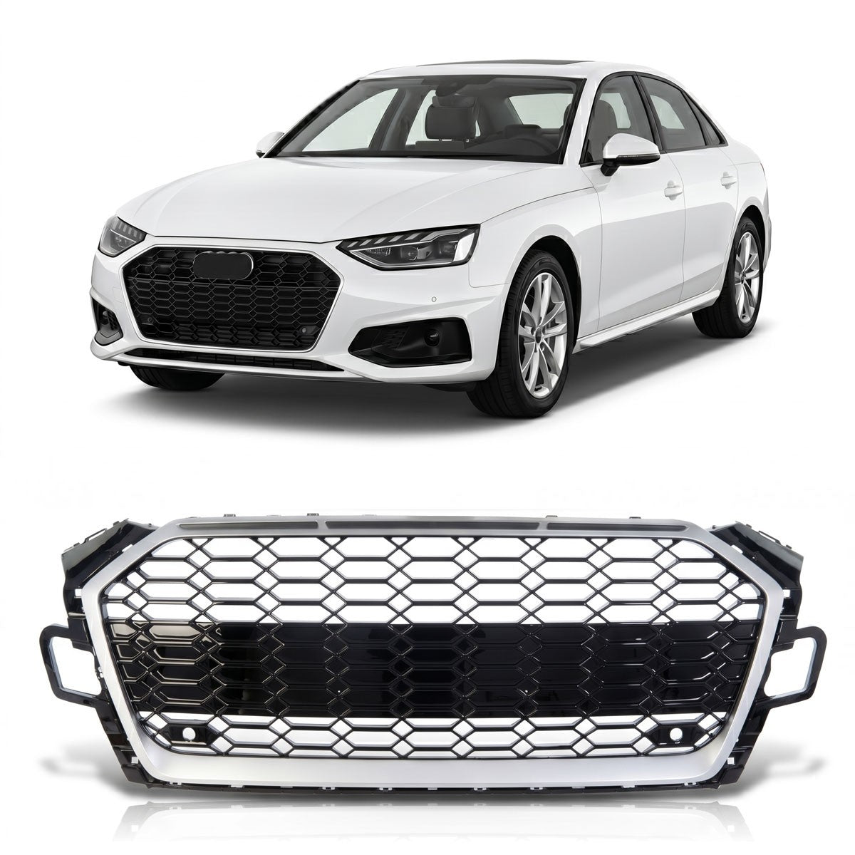 Sportgrill Silber passend für Audi A5 F5 2020-2024