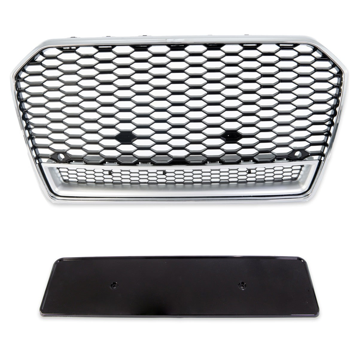 Sportgrill Silber & Hochglanz Schwarz passend für Audi A6 C7 4G 2015-2018