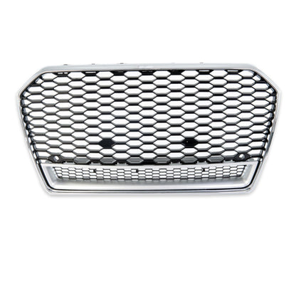 Sportgrill Silber & Hochglanz Schwarz passend für Audi A6 C7 4G 2015-2018