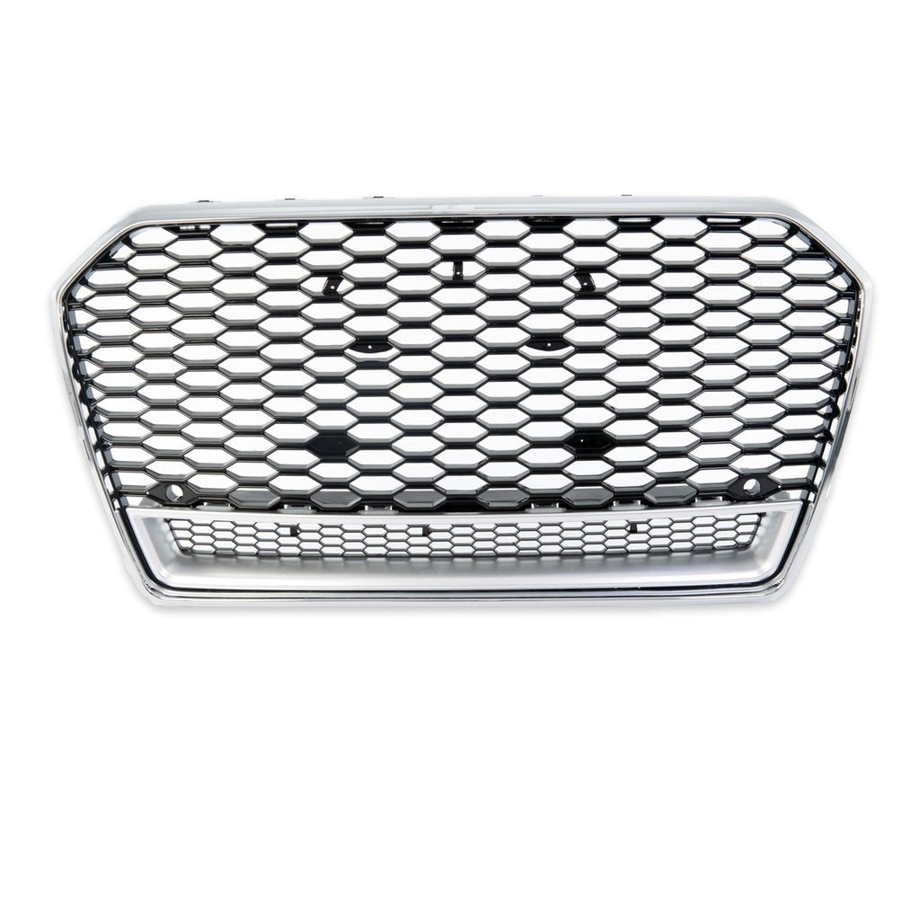 Kühlergrill Silber Glanz Schwarz AUDI A6 C7 (4G) Limousine Avant Facelift 2015-2018