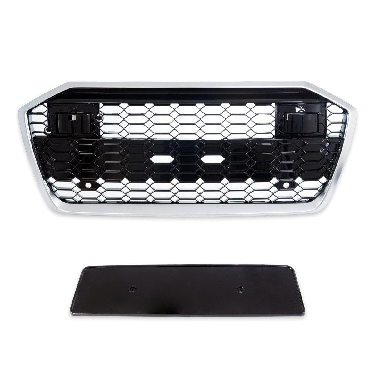 Silber Sportgrill passend für Audi A6 C8 4A Limousine Avant 2018-2024