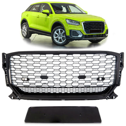 Sportgrill Hochglanz Schwarz passend für Audi Q2 GA 2016-2020