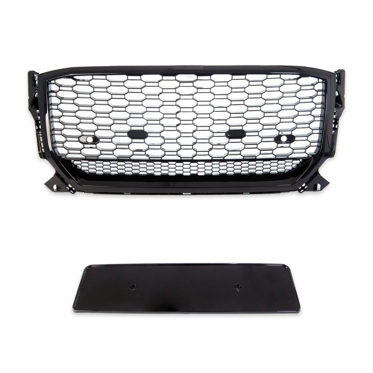 Sportgrill Hochglanz Schwarz passend für Audi Q2 GA 2016-2020
