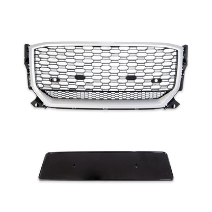 Sportgrill Silber & Hochglanz Schwarz passend für Audi Q2 GA 2016-2020