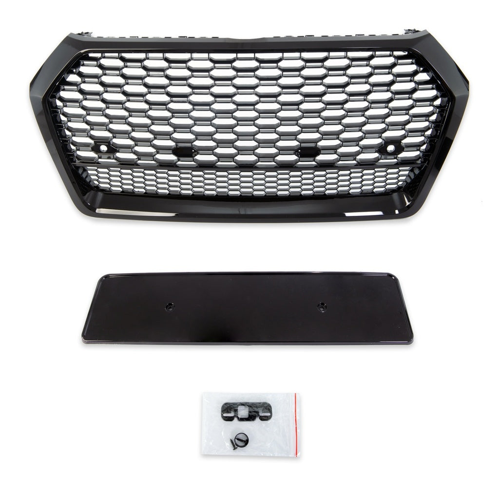 Kühlergrill Hochglanz Schwarz passend für AUDI Q5 FY 2017-2020 Modell