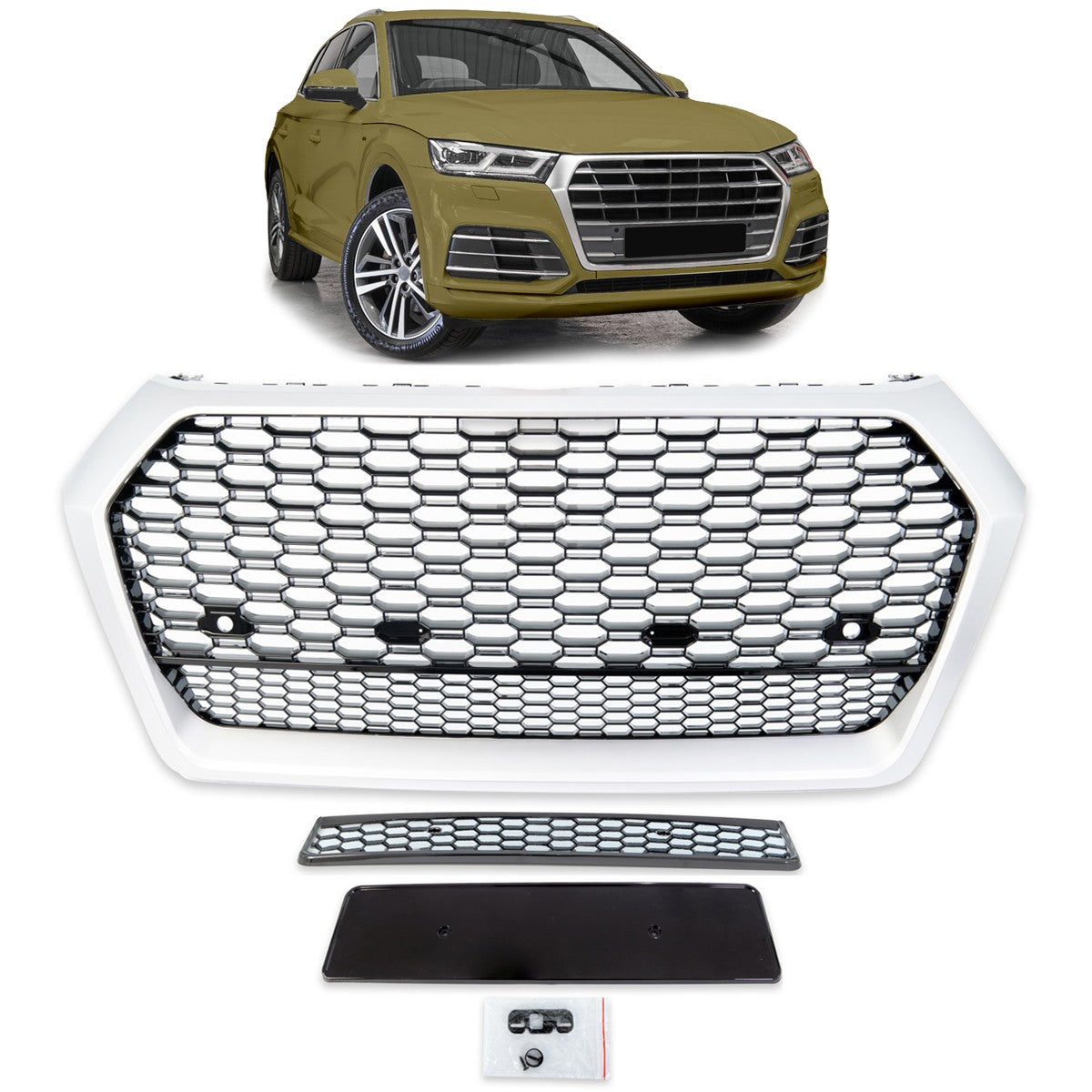 Sportgrill Silber passend für Audi Q5 (FY) 2017-2020