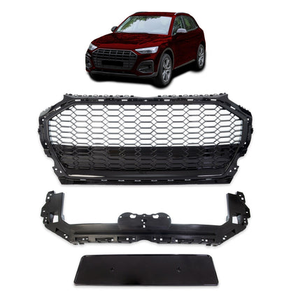 Sportgrill Hochglanz Schwarz passend für Audi Q5 FY Facelift 2020-2024
