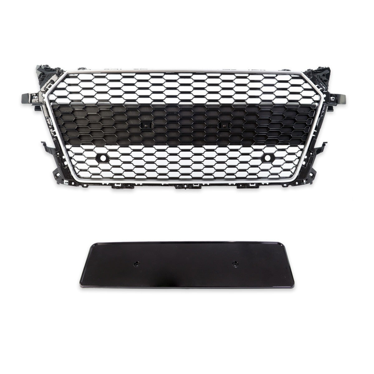 Kühlergrill Silber Hochglanz Schwarz Gitter passend für Audi TT 8S FV 2014-2018