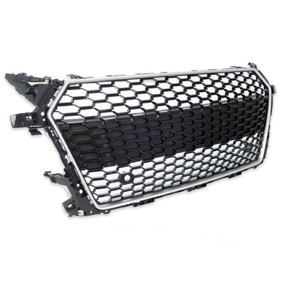 Kühlergrill Silber Hochglanz Schwarz Gitter passend für Audi TT 8S FV 2014-2018