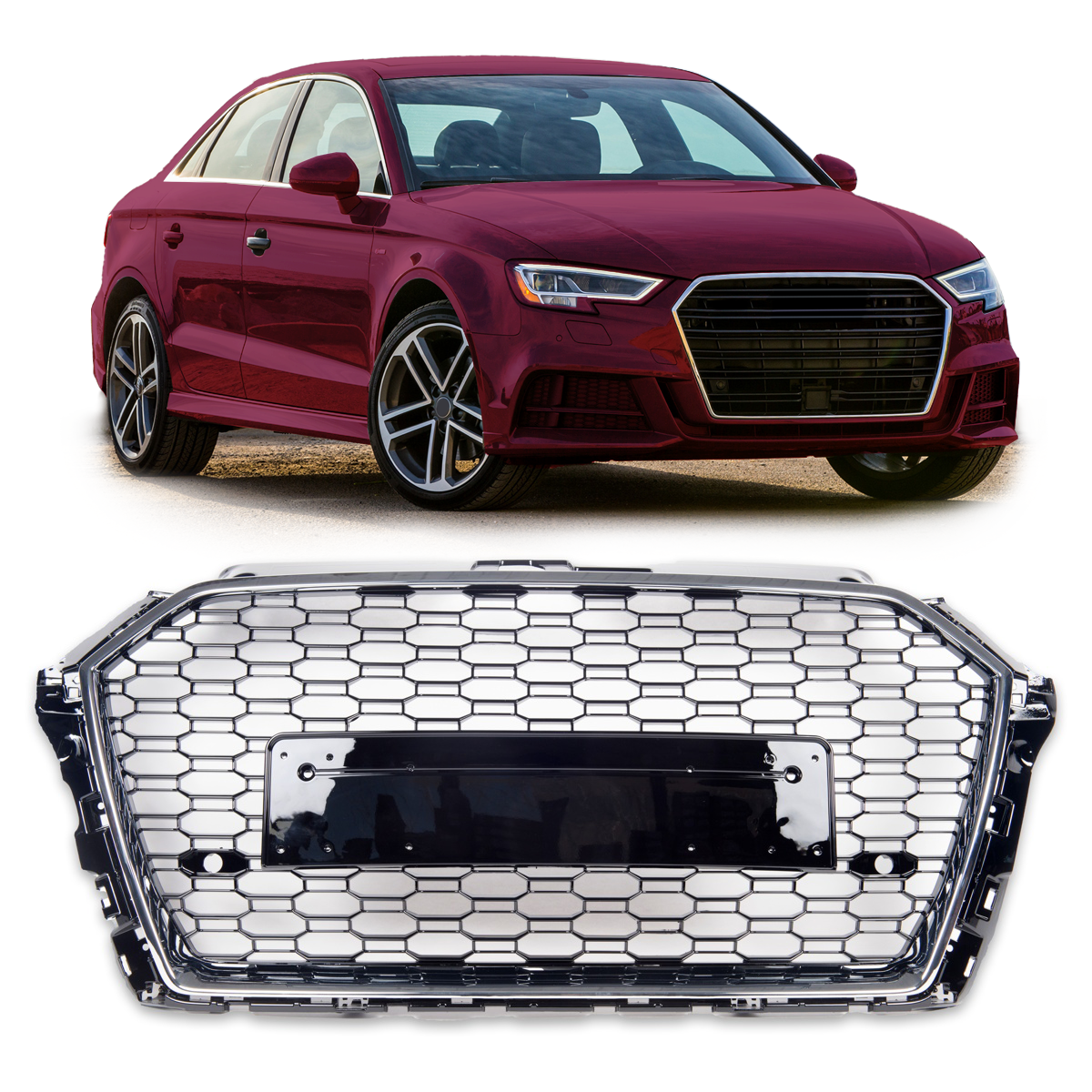 Kühlergrill Chrom passend für Audi A3 8V Facelift 2016-2021