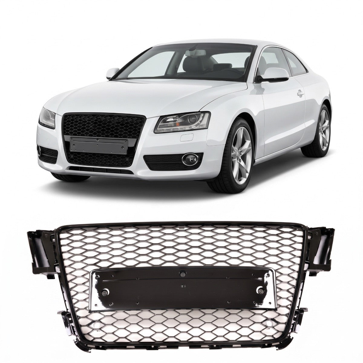 Kühlergrill Hochglanz Schwarz passend für Audi A5 8T 2007-2011