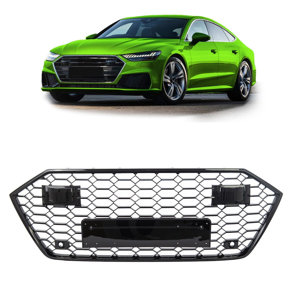 Kühlergrill Hochglanz Schwarz passend für Audi A7 4K Sportback 2018-2024