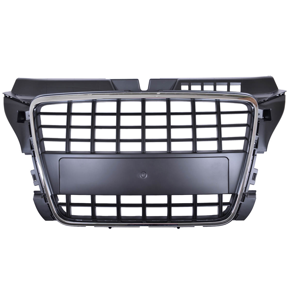 Sport Kühlergrill Chrom Schwarz für AUDI A3 8P Sportback Hatchback Cabrio Facelift 2008-2012 Ohne PDC