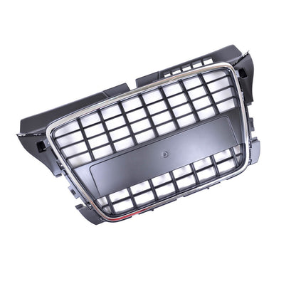 Sport Kühlergrill Chrom Schwarz für AUDI A3 8P Sportback Hatchback Cabrio Facelift 2008-2012 Ohne PDC