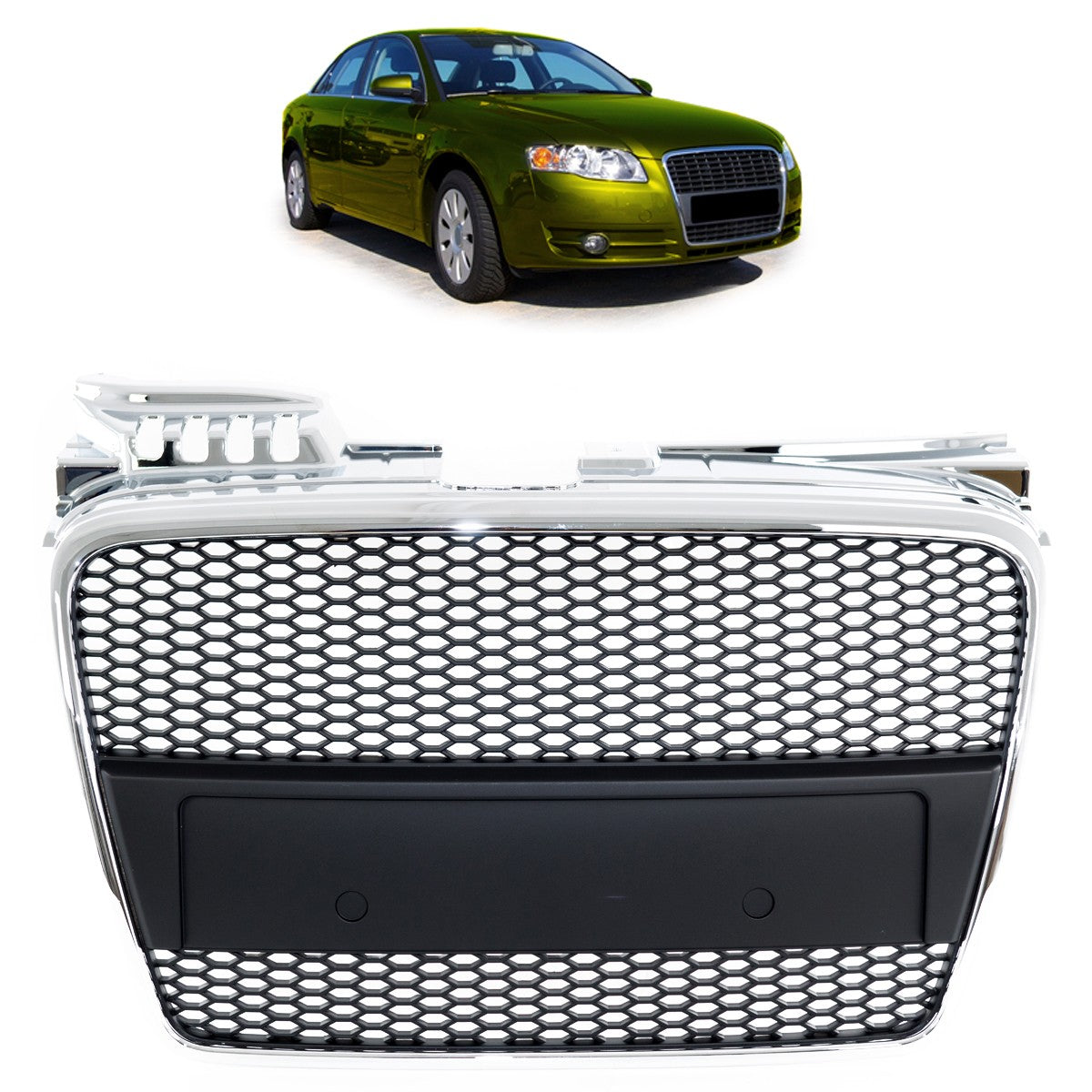 Sportgrill Chrom & Schwarz passend für Audi A4 B7 (8E) 2004-2008