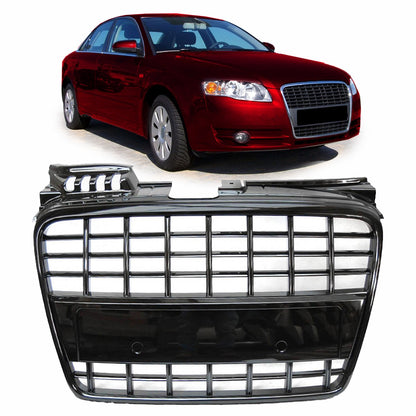 Kühlergrill Hochglanz Schwarz passend für Audi A4 B7 2004-2008