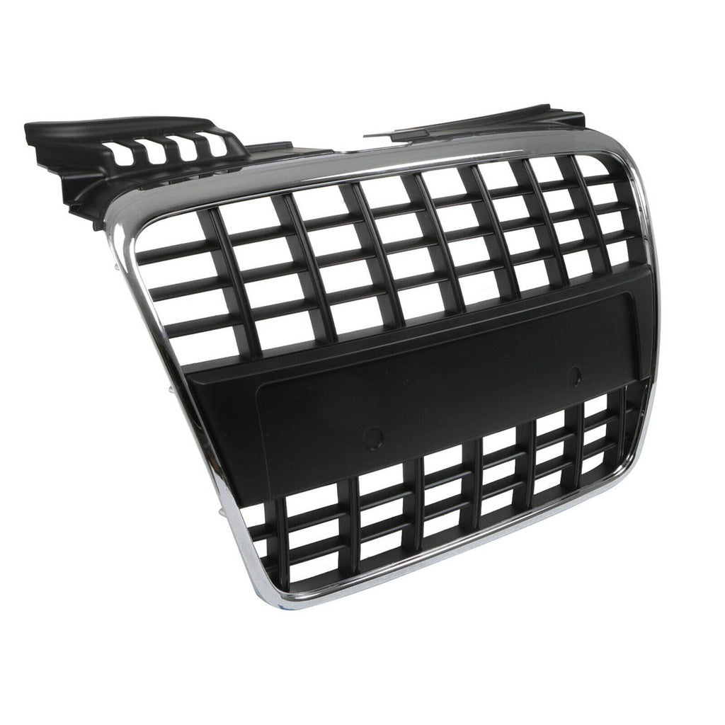 Sport Kühlergrill Chrome Schwarz passend für AUDI A4 B7 Limousine Avant 2004-2008 ohne PDC