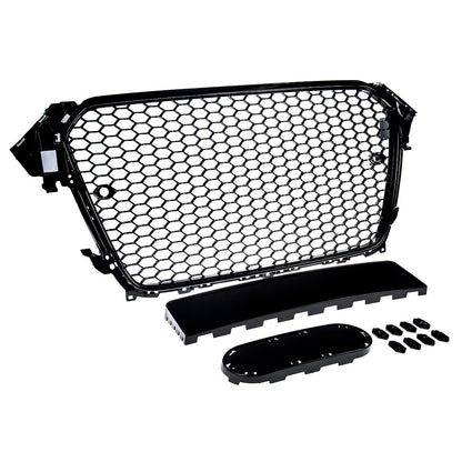Frontgrill Hochglanz Schwarz passend für Audi A4 B8 8K Facelift 2013-2016