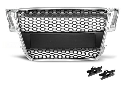 Silber & Schwarz Kühlergrill passend für Audi A5 (8T) 2007-2011